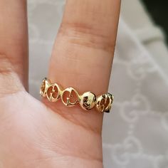 Gg Gucci Motif 18k Gold Marked 750 No Scatches Or Blemishes Comes With Gucci Packaging Fits On My Pinky Shown In Picture Gucci Packaging, Gucci Jewelry, Womens Ring, Womens Jewelry Rings, Women Rings, 18k Gold, Size 10, Women Jewelry, Packaging