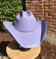 Custom Cowboy / Cowgirl Hats With Rhinestone Band. Choose Any - Etsy Adjustable Brimmed Hat With Rhinestones, Fitted Hats With Rhinestones And Short Brim, Fitted Hat With Rhinestones And Short Brim, Purple Birthday Party, Cow Hat, Custom Cowboy Hats, Rhinestone Projects, Taylor Swift Tour Outfits, Purple Birthday