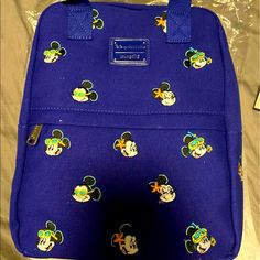 Loungefly Disney Cruise Backpack Disney Blue Standard Backpack, Blue Backpack For Disney Fan Events, Disney Rectangular Backpack For Everyday Use, Disney Themed Rectangular Backpack For Everyday Use, Blue Rectangular Bag For Disney Trips, Mickey Mouse Themed Standard Backpack For Travel, Disney Style Blue School Backpack, Blue Disney Travel Backpack, Blue Disney Backpack For Travel