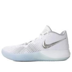 Nike Kyrie Flytrap EP White Metallic Silver Basketball Shoes/Sneakers Basketball Shoes Women's Nike, Vball Shoes, Vb Shoes, Mens Volleyball Shoes, Cheap Volleyball Shoes, Bball Shoes, Kyrie Irving Shoes, Nike Volleyball Shoes, Nike Kyrie Flytrap