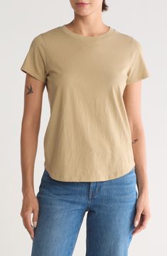 Nothing beats a good basic, and this all-cotton t-shirt inspired by a vintage favorite checks all the style boxes. Crewneck Short sleeves 100% cotton Machine wash, tumble dry Imported Vintage Crewneck, Cotton T Shirt, Nordstrom Rack, Madewell, Cotton Tshirt, Checks, Short Sleeves, Nordstrom, Tops & Tees