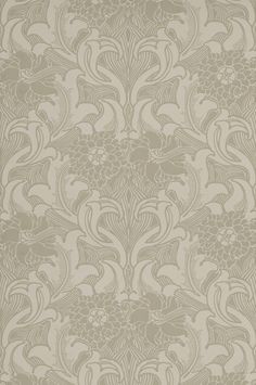 a beige and white wallpaper with an intricate design