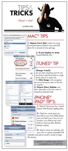 an advertisement for the mac tips app