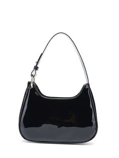 Olivia Mark - Bolso Minimalista de Charol Artificial - Bandoleras Mujer Leather Baguette Bag, Tiktok Outfits, Adjustable Bag, Plain Style, Girly Accessories, Baguette Bag, Bag Women, Black Pattern, Olivia Mark