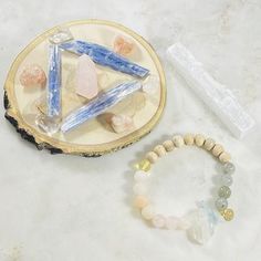 Healing crystal grid and handmade bracelet for healing the heart Healing The Heart, Crystal Grids, Healing Crystal Jewelry, Crystal Healing Bracelets, Charm Necklace Silver