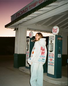 "Road Trip!" Oversized Lux Hoodie in Dark Heather Wife Fashion