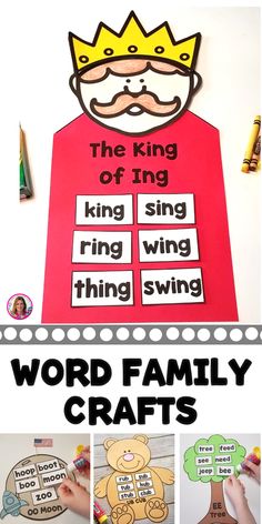 word family crafts for the king of kings