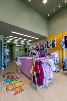 the inside of a children's clothing store