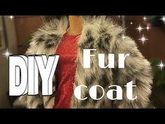 a fur coat is shown with the words diy fur coat on it's left side