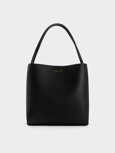 Black Leia Tote Bag | CHARLES & KEITH Charles And Keith Tote Bag, Charles And Keith, Size Chart For Kids, Charts For Kids, Charles Keith, Black Tote, Printables Kids, Black Tote Bag, Kids Gifts