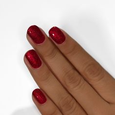 Ruby Red Nails, Christmas Red Nails, Red Matte Nails, Ruby Nails, Nails September, Best Nail Polish Brands, Ilnp Nail Polish, Red Holographic, Love Presents