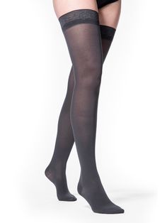 Style Soft Opaque hosiery blends a fashionable opaque look with long-lasting microfiber softness for your professional and everyday wear.; Fashionable opaque hosiery for professional and everyday wear; Lasting microfiber softness and excellent moisture management; Double-covered inlay yarns provide comfort and allow product to easily glide on and off; Comfortable Sensinnov ® top band prevents slipping Sore Legs, Heavy Legs, Professional Wear, Top Band, Sheer Fashion, High Knees, Womens Maternity, Medium Long, Thigh High