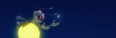 a cartoon character is standing on top of a large object in the sky at night