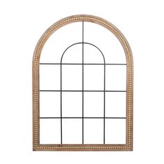 an arched window on a white background