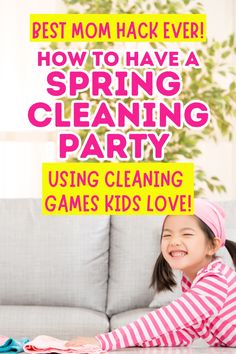 Fun activities for spring cleaning with kids! Skip the spring cleaning checklist and use these cleaning tips and cleaning games to get your home organized, declutter kids rooms and teach your kids how to clean. Great ways to make cleaning fun with a cleaning party for teens, tweens and tot chores! #springcleaning #chores #declutter #organizing #springparty Spring Party Theme, Declutter Kids Room, Make Cleaning Fun, Activities For Spring, Spring Theme Party, Cleaning Fun, Cleaning Games, Cleaning And Organizing, Spring Cleaning Checklist