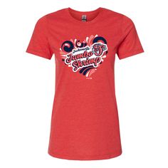 Jacksonville Jumbo Shrimp Ladies Red Loopsie T-Shirt Jumbo Shrimp, Red, T Shirt