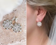 Silver Jewelry, Jewelry Earrings, Cubic Zirconia Earrings, Vintage Earrings Wedding Jewelry for Brides, Silver Drop Earrings, ► Spend $200 | Receive 10% OFF Your Order with Code: 10OFF200 ► Please note in your order when your wedding date is Complete your vintage bridal look with these dainty earring droplets decorated with cubic zirconia pave crystals. Complete your look with an elegant vintage-inspired bun. MATERIALS & MEASUREMENTS - 18K White Gold, Gold, Rose Gold over brass - Cubic Zirco Sparkling Drop Flower Earrings For Wedding, Sparkling Flower Drop Earrings For Wedding, Wedding Cluster Earrings With Diamond Accents, Wedding Cluster Drop Earrings With Diamond Accents, Sparkling Stones Drop Earrings For Wedding, Drop Earrings With Diamond Accents For Wedding, Glamorous Wedding Flower Earrings For Pierced Ears, Wedding Flower Drop Earrings With Sparkling Stones, Silver Flower Earrings With Diamond Accents For Weddings