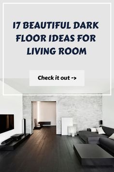 17 Beautiful Dark Floor Ideas for Living Room Black Floor House Interiors, Black Laminate Flooring Living Room, Black In Interior Design, Rugs On Dark Wood Floor, Living Room Ideas With Dark Floors, Dark Floors Apartment, Interior Design Living Room Dark Floor, Dark Floorboards Aesthetic, Living Tiles Floor