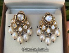 Desi Jewellery, Heavy Jewelry, Desi Jewelry, Dainty Jewellery, Gold Earrings Models, Diamond Earrings Design, Bridal Jewelry Vintage, Pretty Jewelry Necklaces, Antique Jewellery Designs