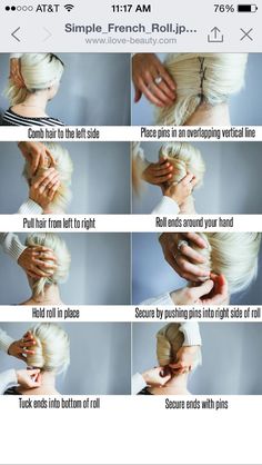 French Twist Short Hair, French Roll Hairstyle, French Twist Updo, French Roll, Roll Hairstyle, French Twist Hair, Easy Hair Updos, Pinterest Hair, Work Hairstyles