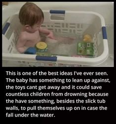 a baby sitting in a bath tub with toys