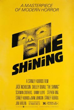 a movie poster for the shining starring actors