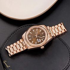 Amazon.com: BUREI Mens Watches Luxury Analog Quartz Wristwatch Rose Gold Dial Calendar Display Sapphire Crystal with Stainless Steel Band: Watches Luxury Watch, Sapphire Crystal