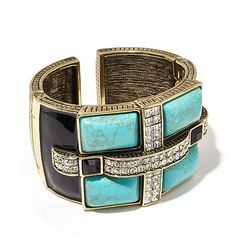 Heidi Daus "Daus Diva" Enamel Cuff Bracelet Crystal Cuff Bracelet, Magnetism, Arm Candy, Jewelry Making Supplies