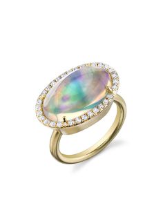 Irene Neuwirth Water Opal and Diamond Pavé Ring IN-32032440 USD 57,980. This… Water Opal, Opal Jewellery, Contemporary Fine Jewelry, Colored Stone Rings, Sparkly Things, Pave Diamond Ring, Irene Neuwirth, Bling Rings, Opal Ring