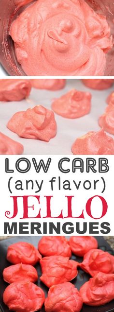 red jello meringues are being made in the microwave