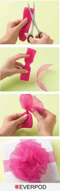 how to make a tulle flower out of tissue paper