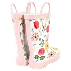 Hudson Baby Rain Boots, Modern Botanical, 3 Youth : Target Cute Waterproof Outdoor Rain Boots, Cute Waterproof Rain Boots For Outdoor, Spring Outdoor Weatherproof Rain Boots, Insulated Rain Boots For Spring Outdoor Activities, Pink Rain Boots For Spring, Pink Boots For Rainy Spring Weather, Pink Weatherproof Rain Boots For Outdoor, White Waterproof Rain Boots For Spring, Waterproof White Boots For Spring