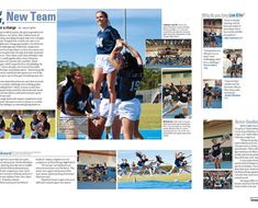 an article in the sports news features images of women's lacrosse players and their coaches