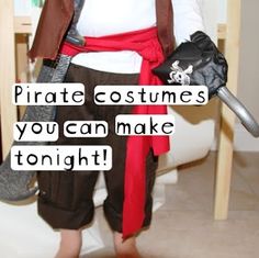 a little boy dressed up as a pirate