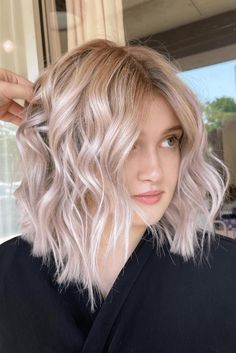 soft pink hair, delicate hair colors, hair inspiration Dusty Light Pink Hair, Very Light Pink Hair, Pastel Highlights In Blonde Hair, Light Pink Blonde Hair, Pink Hair Shades, Pastel Blonde Hair, Hair Colours For Pale Skin, Pink Silver Hair, Greying Hair