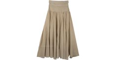 Beige Bohemian Cotton Ankle Length Skirt with Yoga Waist in Clothing - This flexible yoga waistband skirt in beige features an ankle length and full silhouette and it is stitched in vertical tiers giving the skirt an easy-going flow. Features: Patchwork, Misses, Maxi-Skirt, Yoga, Vacation, Beach, Solid, Sale|39.99|. Bohemian Beige Skirt With Elastic Waistband, Bohemian Beige Maxi Skirt With Elastic Waistband, Beige Bohemian Skirt With Elastic Waistband, Beige Bohemian Flared Maxi Skirt, Bohemian Beige Flared Maxi Skirt, Bohemian Beige Flowy Skirt, Beige Full Cotton Skirt, Bohemian Beige Skirt, Beige Bohemian Relaxed Maxi Skirt