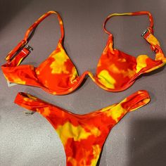 Small Shein Tie Dye Underwire Bikini Swimsuit Brand New. Small Defect. Please View Photo. Size: Small Pushup Underwire Bikini Swimsuit Swimsuit Brands, Swimsuit Set, Photo Size, Tie Dye, Dye, Size Small, Orange