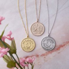 Choose Your Hometown Coin Necklace | Women - Nominal Currency Design, Mini Hoop Earrings, Necklace Women, Drawstring Pouch, Coin Necklace, Letter Necklace, Earrings Photo, High Quality Jewelry, Custom Items