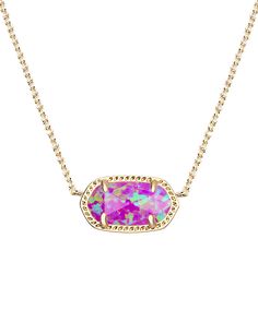 Elisa Pendant Necklace in Fuchsia Kyocera Opal Preppy Celebrities, Elisa Pendant Necklace, Everyday Wear Jewelry, Southern Shirt, Rose Gold Pendant Necklace, Southern Marsh, Kendra Scott Necklace, Body Chains, Southern Tide