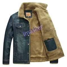 Denim Jacket Men Windbreaker Fleece Warm Outwear Jeans Coat Cowboy Clothing   Set Include: 1x Men Jacket Color:Light Blue,Dark Blue Material:Denim   Size: S-6XL   Description : Friendly Tips: The size is measured by hands, please allow minor error of measurement. Photo color might be a little different from the actual product due to color display of different monitors.         Payment 1. We accept PAYPAL only. 2. Payment must be made within 7 days of auction closing (Unpaid dispute will automatically open when item is not paid in 7 days). 3. PLEASE NOTE: SHIPPING&HANDING DOES NOT INCLUDE DUTIES, LOCATL TAXES OR ANY OTHER IMPORTATION FEES. 4. Please list your special requests (color, packages, value of declaration, etc.) in the EBAY NOTES SECTION when you make payment Shipping 1. We Ship to Casual Dark Wash Outerwear For Outdoor, Winter Dark Wash Denim Jacket, Winter Denim Jacket With Button Closure, Winter Dark Wash Denim Jacket With Pockets, Winter Denim Jacket With Pockets In Dark Wash, Winter Outdoor Dark Wash Denim Jacket, Winter Outdoor Denim Jacket With Pockets, Winter Denim Jacket With Pockets For Outdoor, Winter Denim Outdoor Outerwear