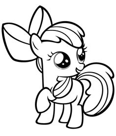 a little pony with big eyes coloring page