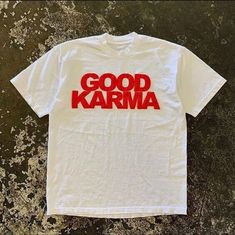 Karma Shirt, Spiritual Shirts, Yoga Tees, Aesthetic Shirt, Statement Tshirt, Good Karma, Shirt Y2k, Aesthetic Shirts, Inspirational Shirt