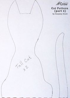 a paper cut out of a cat's tail