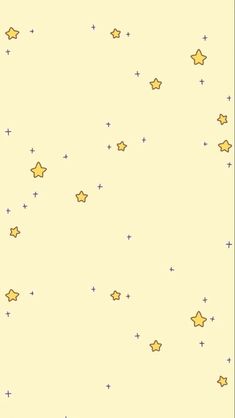 stars are flying in the sky on a yellow background