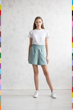 Linen Shorts. Women's Linen Shorts. High Waisted Shorts. Summer Shorts. Linen Beach Shorts. Laundered Shorts. Linen Shorts Skirt. Loose Shorts. Elastic Waist Shorts. Shorts For. Women Mini Shorts. Basic Linen Shorts. Linen Shorts Skirts. #LinenShorts #Women'sLinenShorts #HighWaistedShorts #SummerShorts #LinenBeachShorts #LaunderedShorts #LinenShortsSkirt #LooseShorts #ElasticWaistShorts #ShortsFor #WomenMiniShorts #BasicLinenShorts #LinenShortsSkirts Brown Linen Pants, Flax Pants, Shorts Linen, Mini Short, Shorts For Women, Fine Linen, Elastic Waist Shorts, Loose Shorts, Linen Trousers