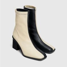 Color: Colorblock Black/Cream Like New Condition, Never Worn Outside No Rips/Tears/Stains No Box Pull And Bear Shoes Woman, Pull And Bear Shoes, Pull Bear Shoes, Bear Shoes, Tear Stains, Boots Women, Shoes Heels Boots, Black Cream, Shoes Women Heels