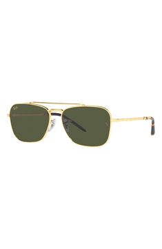 Set your sights on sunny adventures in these Italian-crafted sunglasses featuring a classic aviator silhouette with full-coverage UV-protective lenses. 58mm lens width; 15mm bridge width; 140mm temple length 100% UV protection Adjustable nonslip nose pads Metal Made in Italy Ray-Ban style number: RB3636 Classic Aviator Sunglasses With Gradient Lenses For Travel, Vintage Aviator Sunglasses With Uv Protection For Outdoor, Classic Rimless Aviator Sunglasses With Tinted Lenses, Classic Aviator Shield Sunglasses With Gradient Lenses, Vintage Aviator Sunglasses With Tinted Lenses For Outdoor, Classic Mirrored Sunglasses For Travel, Classic Rimless Tinted Aviator Sunglasses, Classic Rimless Aviator Sunglasses With Uv Protection, Modern Aviator Sunglasses With Tinted Lenses For Travel