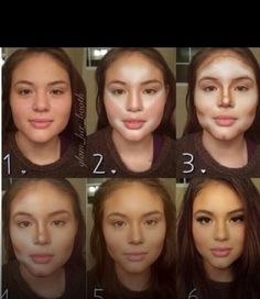 makeup for round faces - Google Search Makeup 101, Power Of Makeup, Apply Makeup, Makeup Hacks, Contour Makeup, Microblading, Round Face, Beauty Secrets