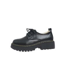 Thick-soled Shoes Spring Autumn British Style Retro PU Leather Shoes Lace Up Martin Single Shoes JK Shoes Mary Janes Shoes Real pictures Leather Shoe Laces, Platform Mary Janes, Shoes Spring, Pump Types, Style Japonais, Shoe Insoles, Black Leather Shoes, Shoes Lace, Fashion Seasons