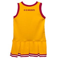 Let your daughter look cool in her new team spirit Cheer Cheerleader Dress. Let her play, enjoy the games, cheer loudly and proudly with her Bethune-Cookman University Wildcats gear by Vive La Fete.Celebrate and cheer on game day with our classic design Bethune-Cookman University Wildcats Green cheerleader dress with pleated skirt. Officially Licensed product sold by Vive La Fete.This awesome graphics, fun and game day cheerleader jumper features officially licensed Bethune-Cookman University Wi Green Cheerleader, Dress With Pleated Skirt, The Games, Drop Waist, Team Spirit, Look Cool, Favorite Team, Wild Cats, Soft Knits